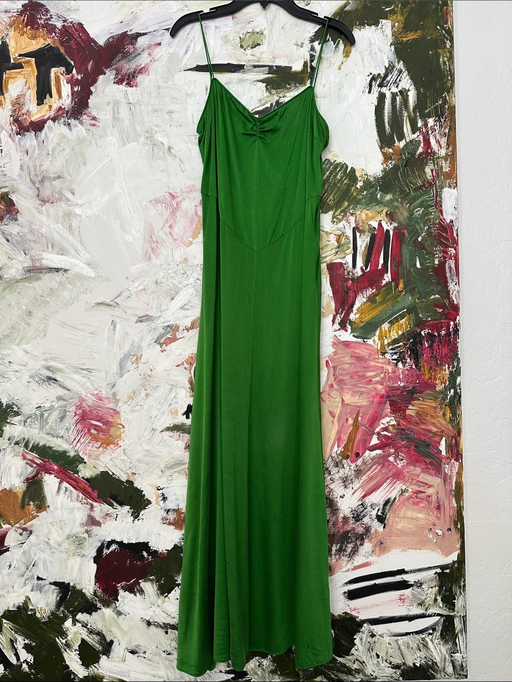 Doen Emerald Green Lorraine Slip Maxi Dress